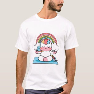 T-shirt Yoga jolie licorne