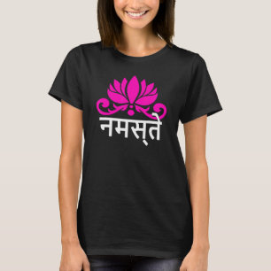 T-shirt Yoga Lotus Namaste Sanskrit Namaste Méditation 1