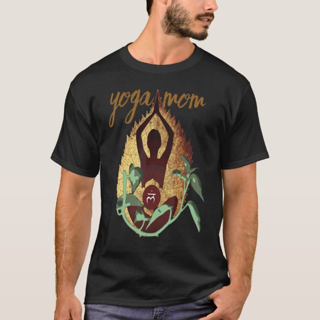 T-shirt Yoga Maman Yoga Méditation Fitness Zen Poses Yoga  (Devant)