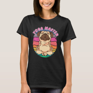 T-shirt Yoga Master Carlin Chien Funny Animal Vintage Médi