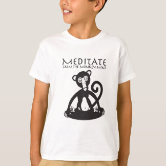 T-shirt Yoga méditant de singe