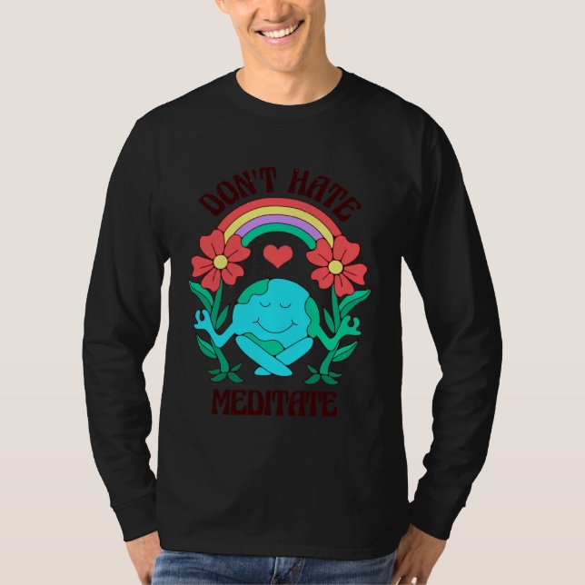 T-shirt yoga meditate meditation peace (Devant)