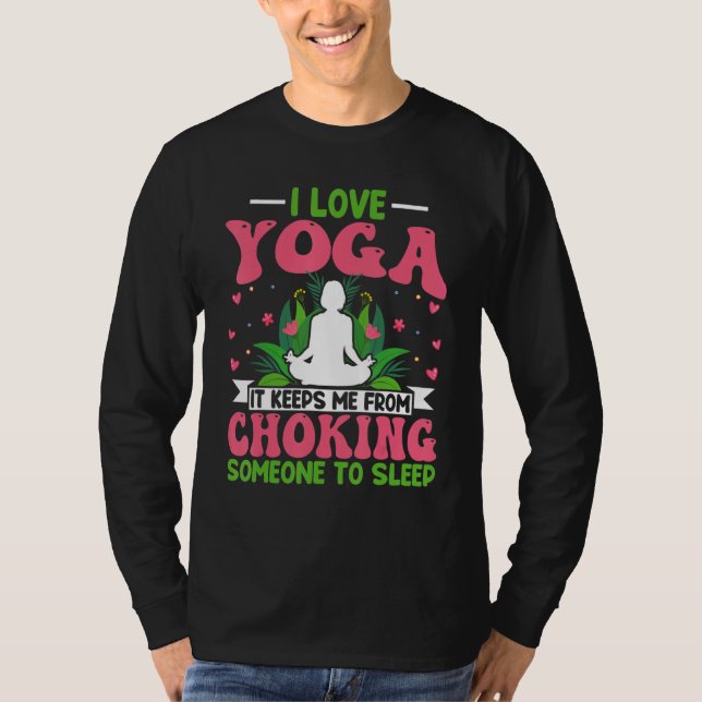 T-shirt Yoga Meditation - I Love Yoga Lotus Flower Zen Yog (Devant)