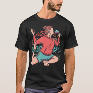 T-shirt Yoga Méditation Mandala Motif Spiritualité Lotus