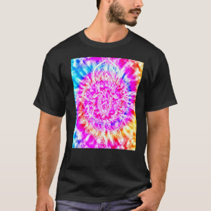 T-shirt Yoga Namaste Lune Tie Die Bouddha Ganesh