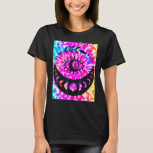 T-shirt Yoga Namaste Lune Tie Die Bouddha Oeil