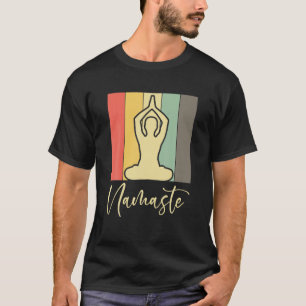 T-shirt Yoga Namaste Méditation Poche Orientation Retro