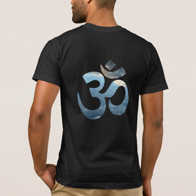 T-shirt Yoga Om Mantra Mens Bella Canvas Back Imprimer (Dos)