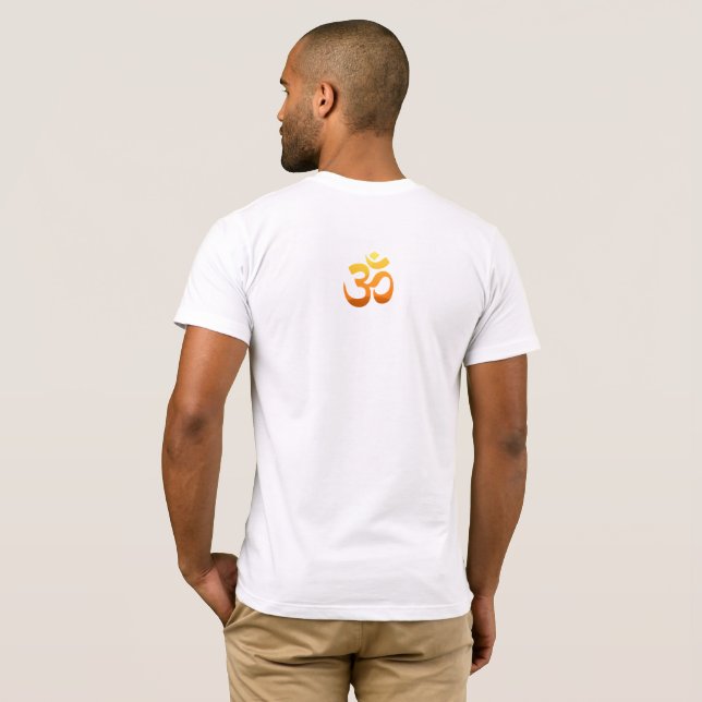 T-shirt Yoga Om Mantra Symbole Asana Relax Back Image Homm (Dos entier)
