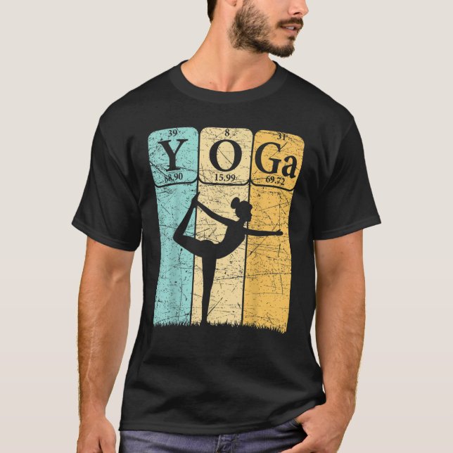 T-shirt Yoga Periodic Table Elements Zen Meditation Nerd Y (Devant)