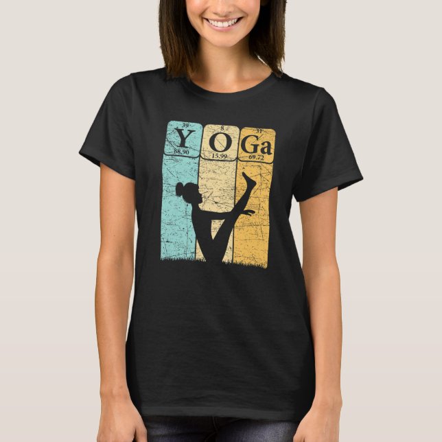 T-shirt Yoga Periodic Table Elements Zen Meditation Nerd Y (Devant)