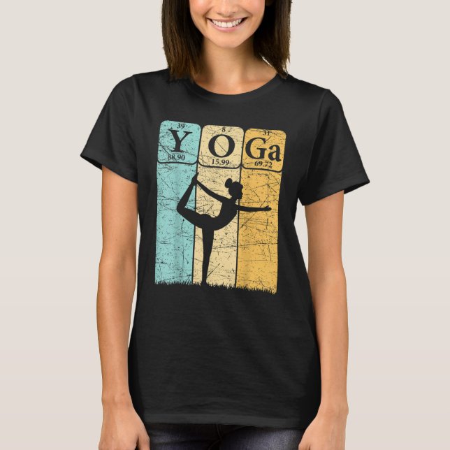 T-shirt Yoga Periodic Table Elements Zen Meditation Nerd Y (Devant)