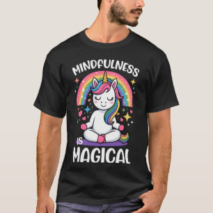 T-shirt Yoga Pleine Conscience Licorne Mignonne