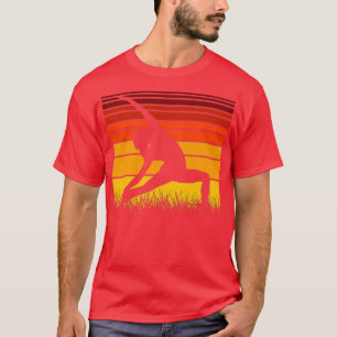 T-shirt Yoga Pose Retro Sunset Vintage 19
