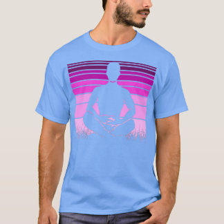 T-shirt Yoga Pose Retro Sunset Vintage 21