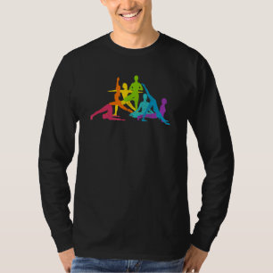 T-shirt Yoga Poses arc-en-ciel Spirituel Méditation Yogis