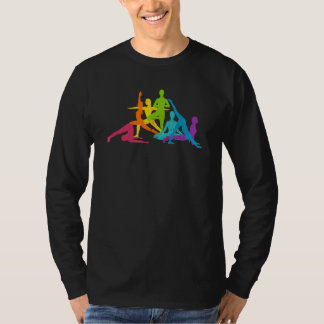 T-shirt Yoga Poses arc-en-ciel Spirituel Méditation Yogis