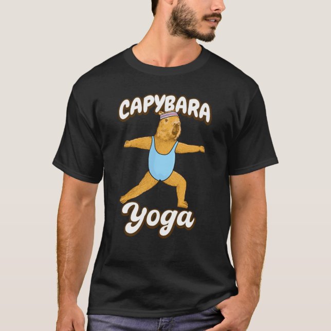 T-shirt Yoga poses Capybara Gymnastic leotard Sport Workou (Devant)