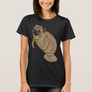 T-shirt Yoga Pug drôle, Chien Cochon Pain, Artificiel 
