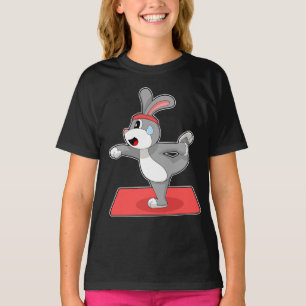 T-shirt Yoga Rabbit Fitness Gymnastique