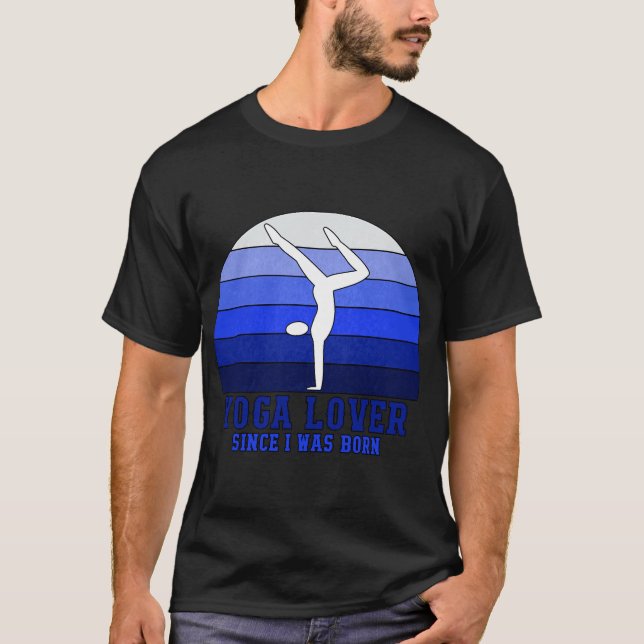 T-shirt Yoga Retro Depuis Ma Naissance (Devant)