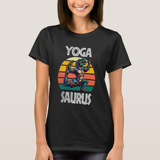 T-shirt Yoga Saurus Funny T-Rex (Devant)