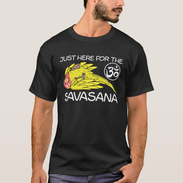 T-shirt Yoga Savasana Parrot Peach faced Yellow Lutino Lov (Devant)