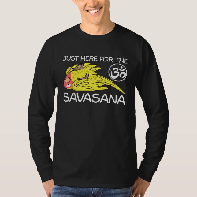 T-shirt Yoga Savasana Parrot Peach faced Yellow Lutino Lov (Devant)