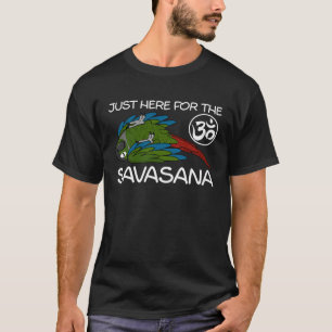 T-shirt Yoga Savasana Parrot Vert Joue Conure