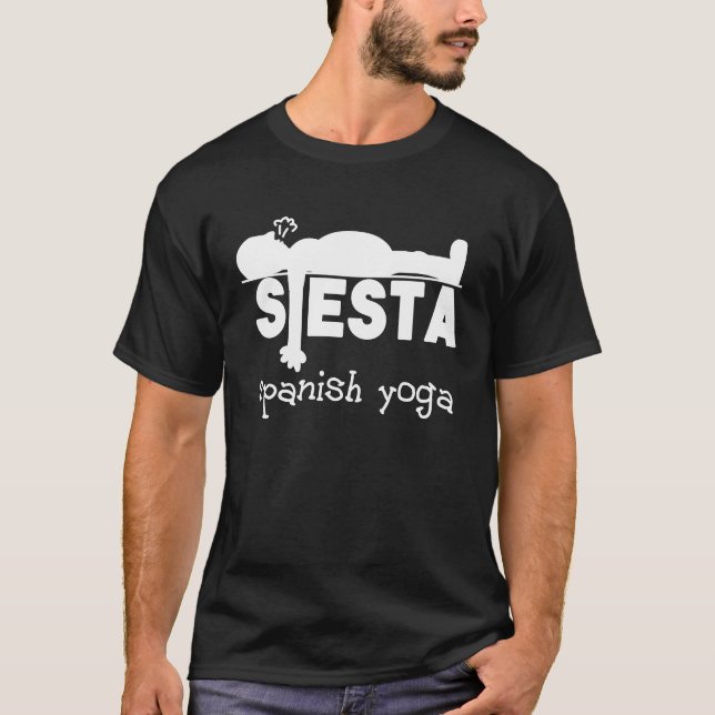 T-shirt Yoga & Sleeping Fun espagnol Siesta (Devant)