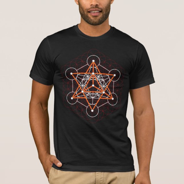 T-shirt Yoga spirituel Métatron Cube Géométrie sacrée (Devant)