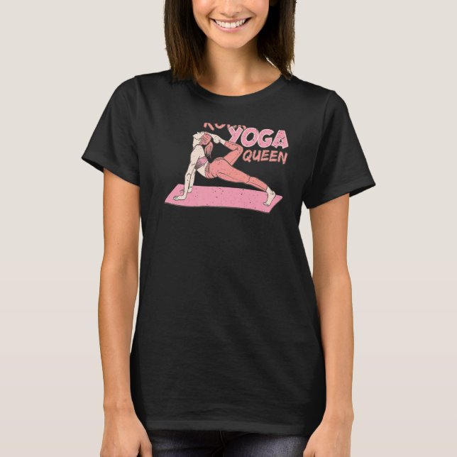 T-shirt Yoga Sport Queen Rock Namaste Femmes Motivation Yo (Devant)