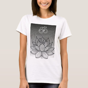 T-shirt Yoga, symbole Om et fleur de lotus