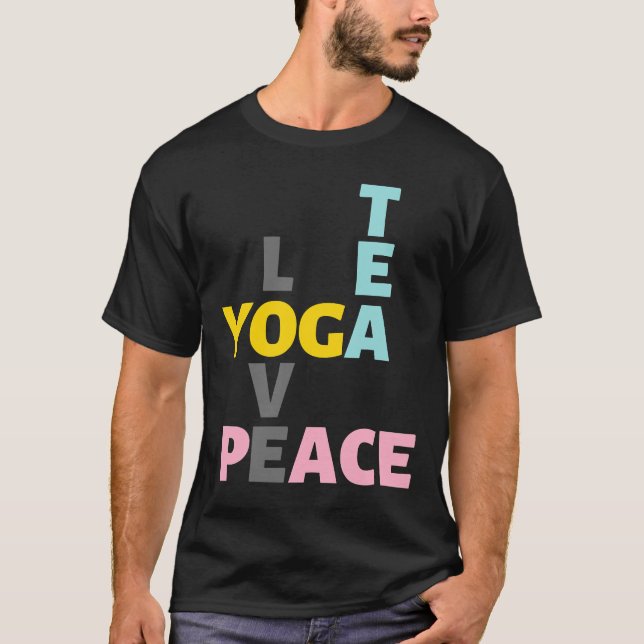 T-shirt Yoga Tea Aimer la paix (Devant)