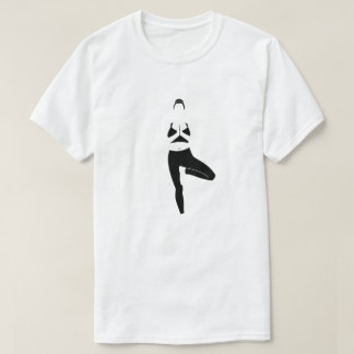 T-shirt Yoga Tree Pose, noir