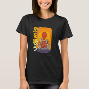 T-shirt Yoga Ufo Martiens Vaporwave Méditation Japonaise