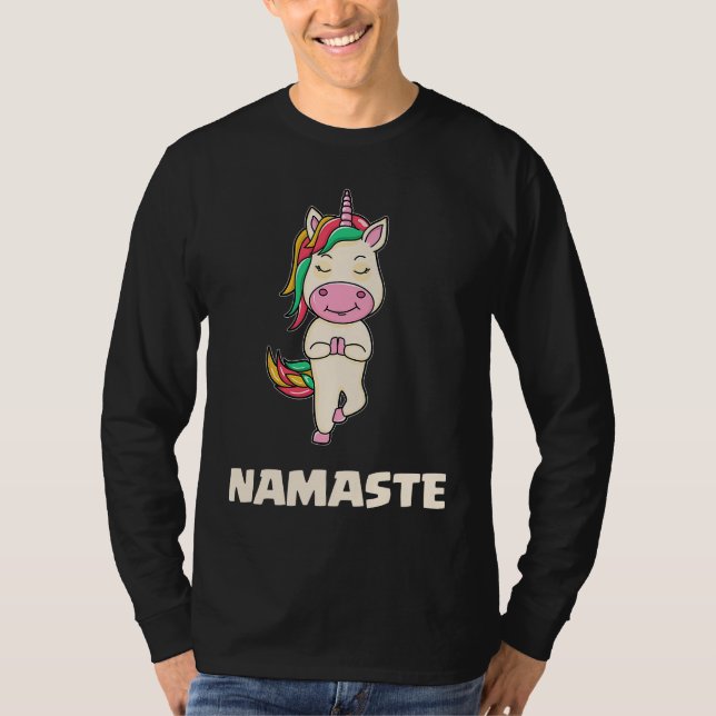 T-shirt Yoga Unicorn Gymnasitics Namaste   Meditation (Devant)
