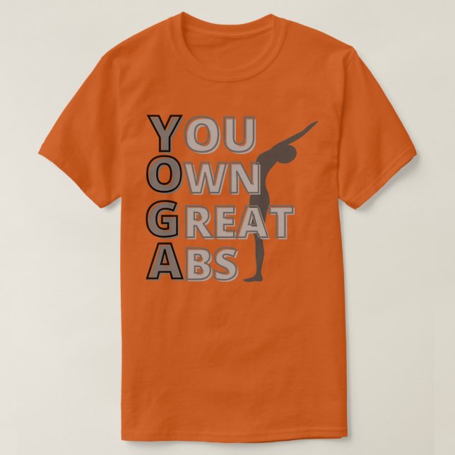 T-shirt YOGA Vous Possédez De Grands Abs (Design devant)