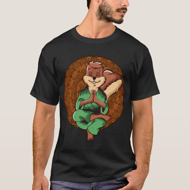 T-shirt Yoga Zen Écureuil (Devant)