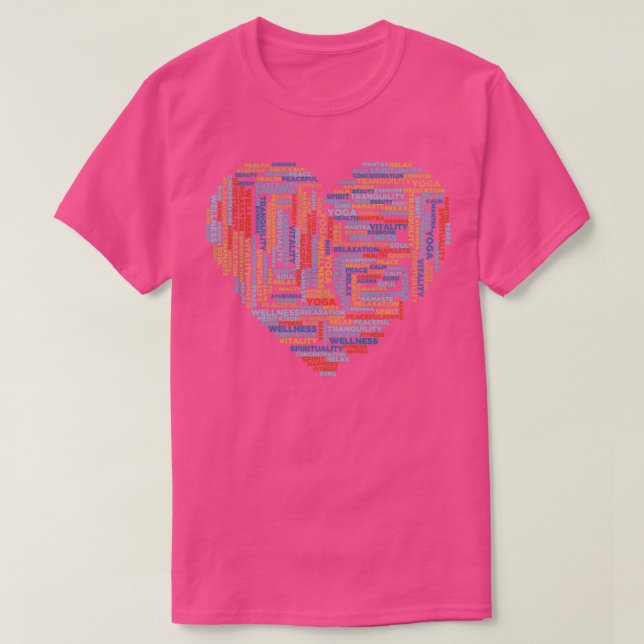 T-shirt YogaHeartRelaxPhone casMugGift (Design devant)