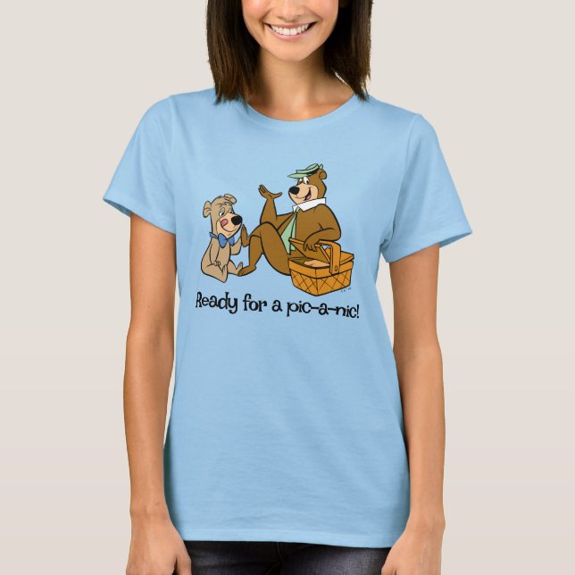 T-shirt Yogi Bear et Boo-Boo pique-nique Snack (Devant)