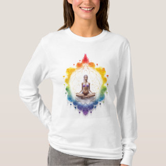 T-shirt Yogi Elegance : Sweatshirt de Yoga féminin serein