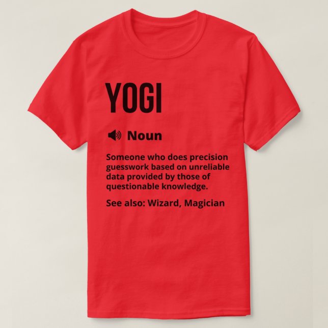 T-shirt Yogi Funny Définition Namaste Dit Drôle (Design devant)