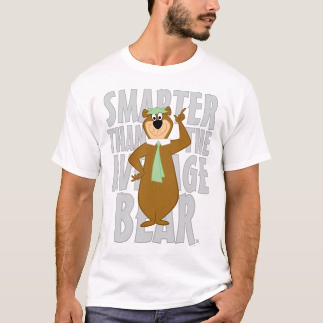 T-shirt Yogi "Plus Intelligent Que L'Ours Moyen" (Devant)