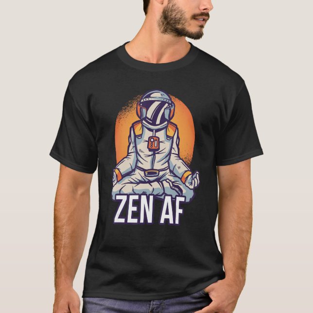 T-shirt Yogi Spaceman Yoga Astronaut Zen Af Yoga (Devant)