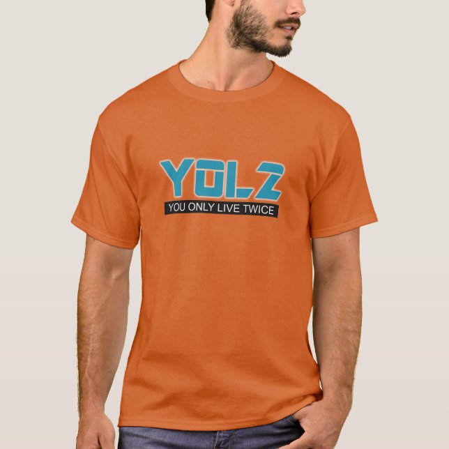 T-shirt YOL2 Vous ne vivez que deux fois Citation bleue su (Devant)