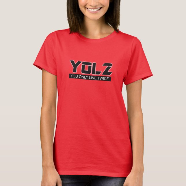 T-shirt YOL2 vous vivez seulement deux fois noir de (Devant)