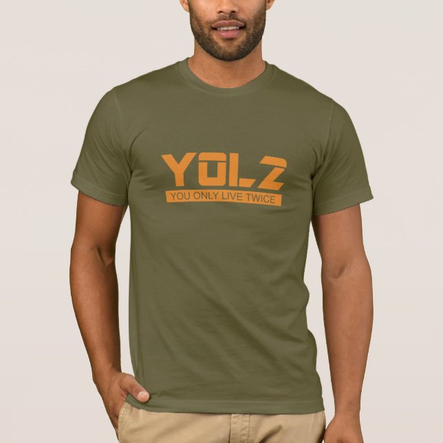 T-shirt YOL2 vous vivez seulement deux fois orange de (Devant)