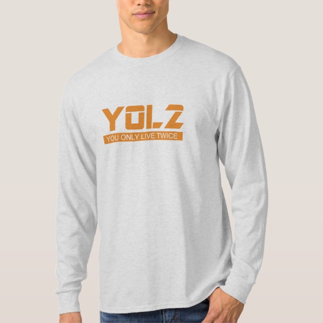 T-shirt YOL2 vous vivez seulement deux fois orange de (Devant)