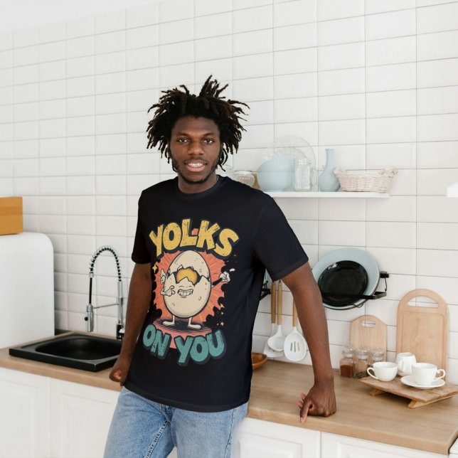 T-shirt Yolks on You Funny Egg Pun Retro Design (Créateur téléchargé)